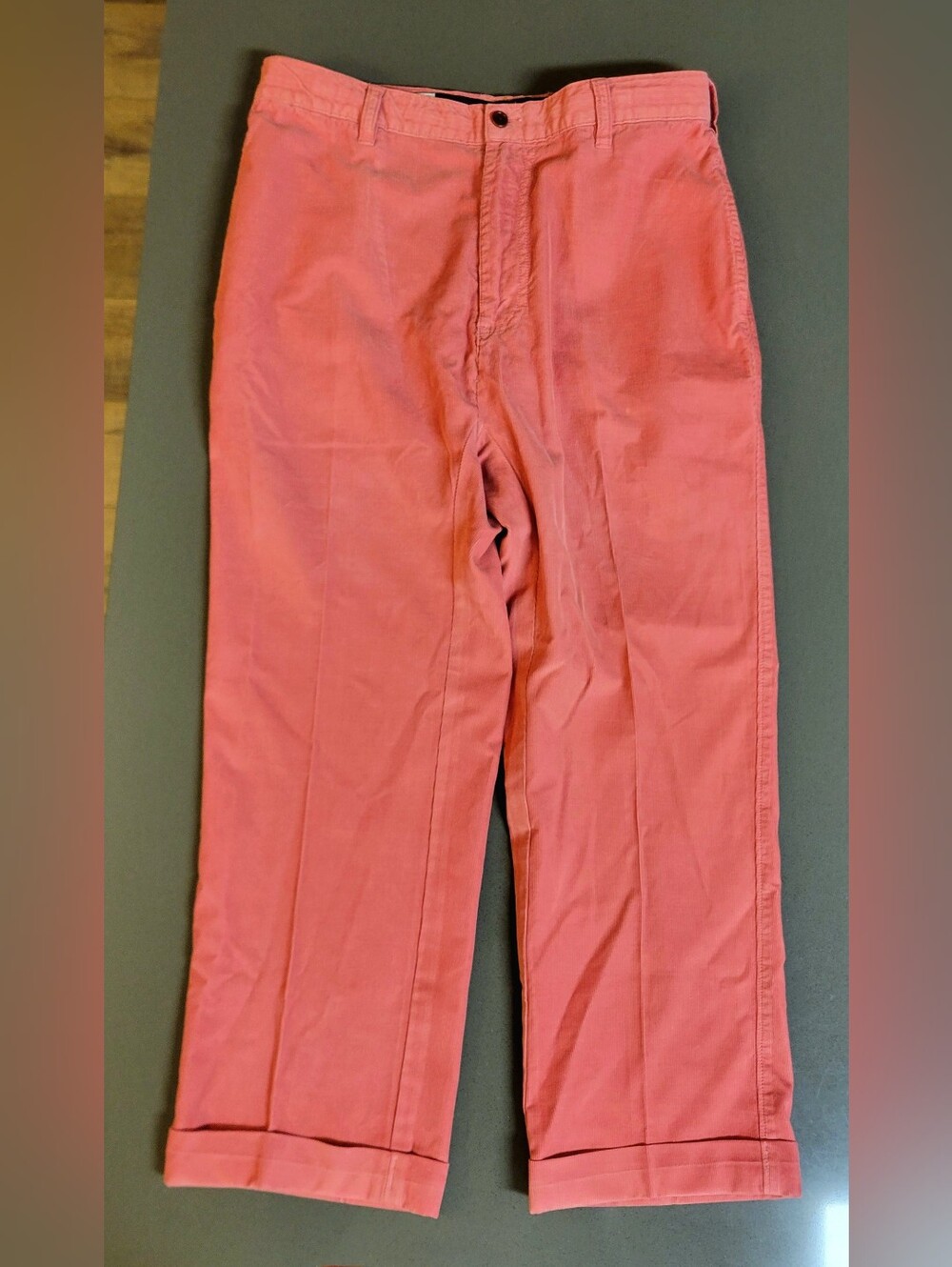 Orvis Men’s Classic Corduroy Trousers – Coral Pink Salmon – Cuffed